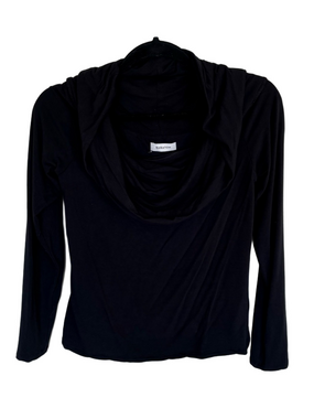 Babaton Black Cowl Neck Long Sleeve Top